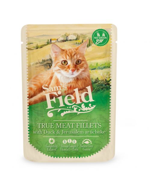 Sam's Field Cat Maaltijdzakjes True Meat Filets 85 g - Kattenvoer