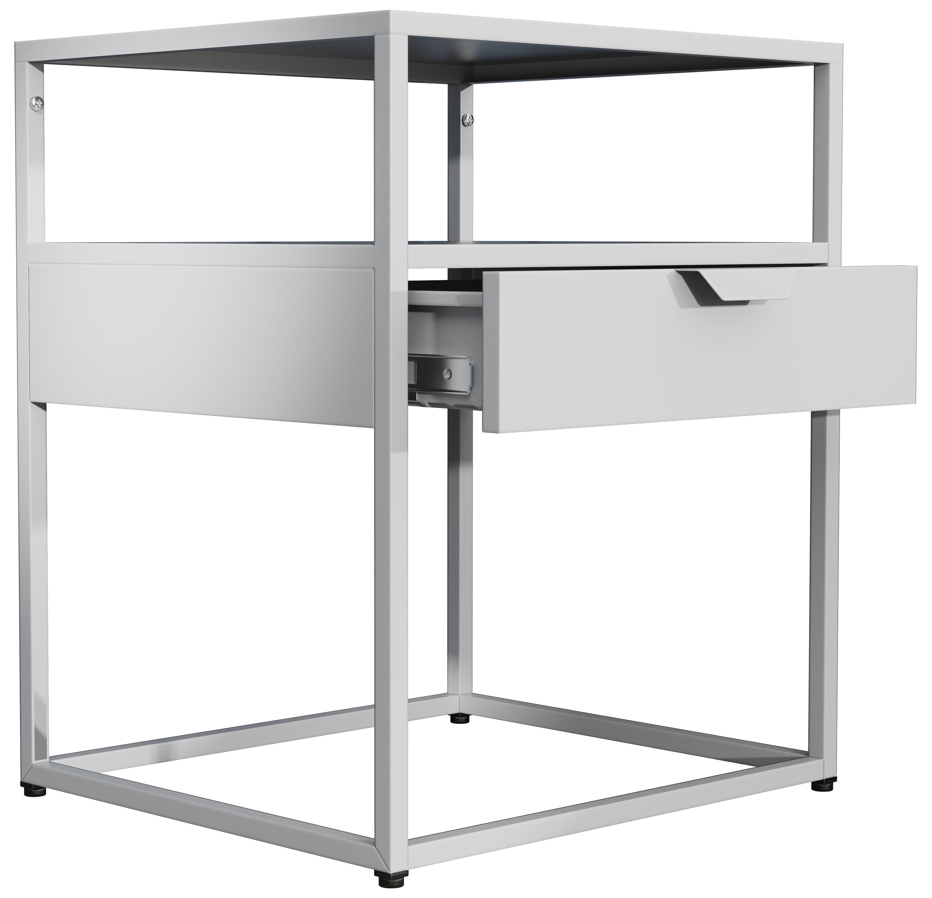 VCM Metall Nachtschrank Beistelltisch Schublade Konsole Nachttisch Flokas M