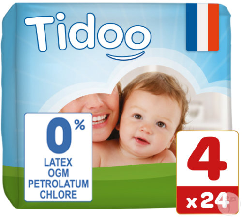 Tidoo Nature Couches Hypoallergéniques T4 L Poids 7-18kg Pièces 24