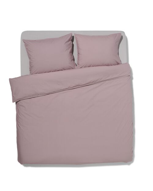 housse de couette percale 240x200/220 mauve