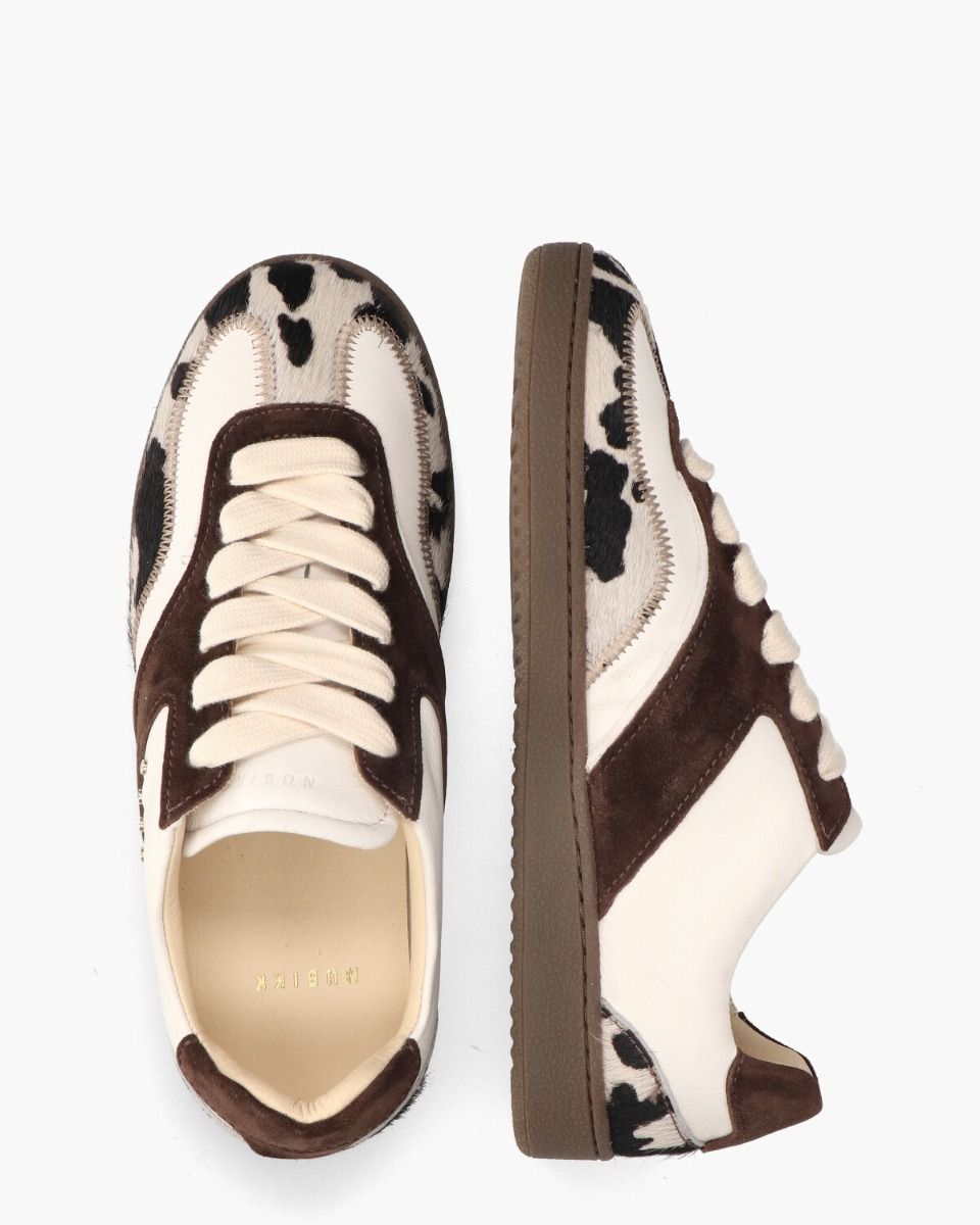 Nubikk Ray Owen Studs Donkerbruin/Off-White Damessneakers