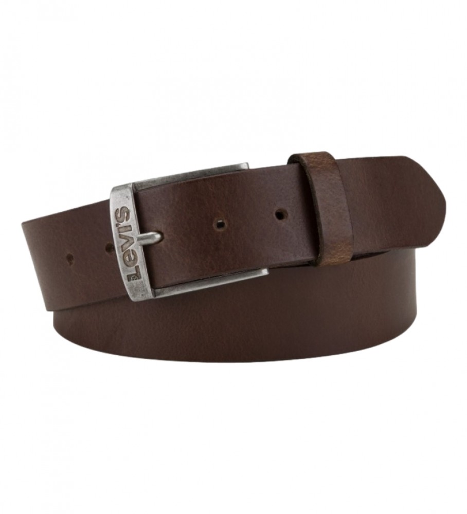 Cinto de couro marrom Levi's New Duncan