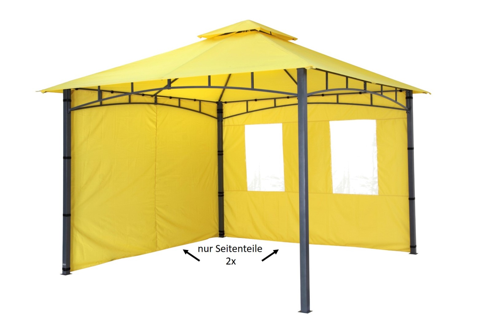 2x Seitenteil-Set passend für Pavillon LEHUA - gelb