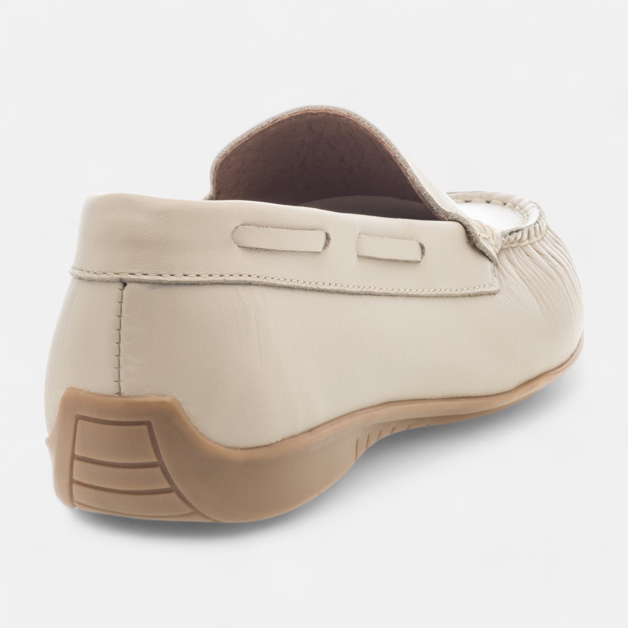 Mocassins Femme en cuir beige