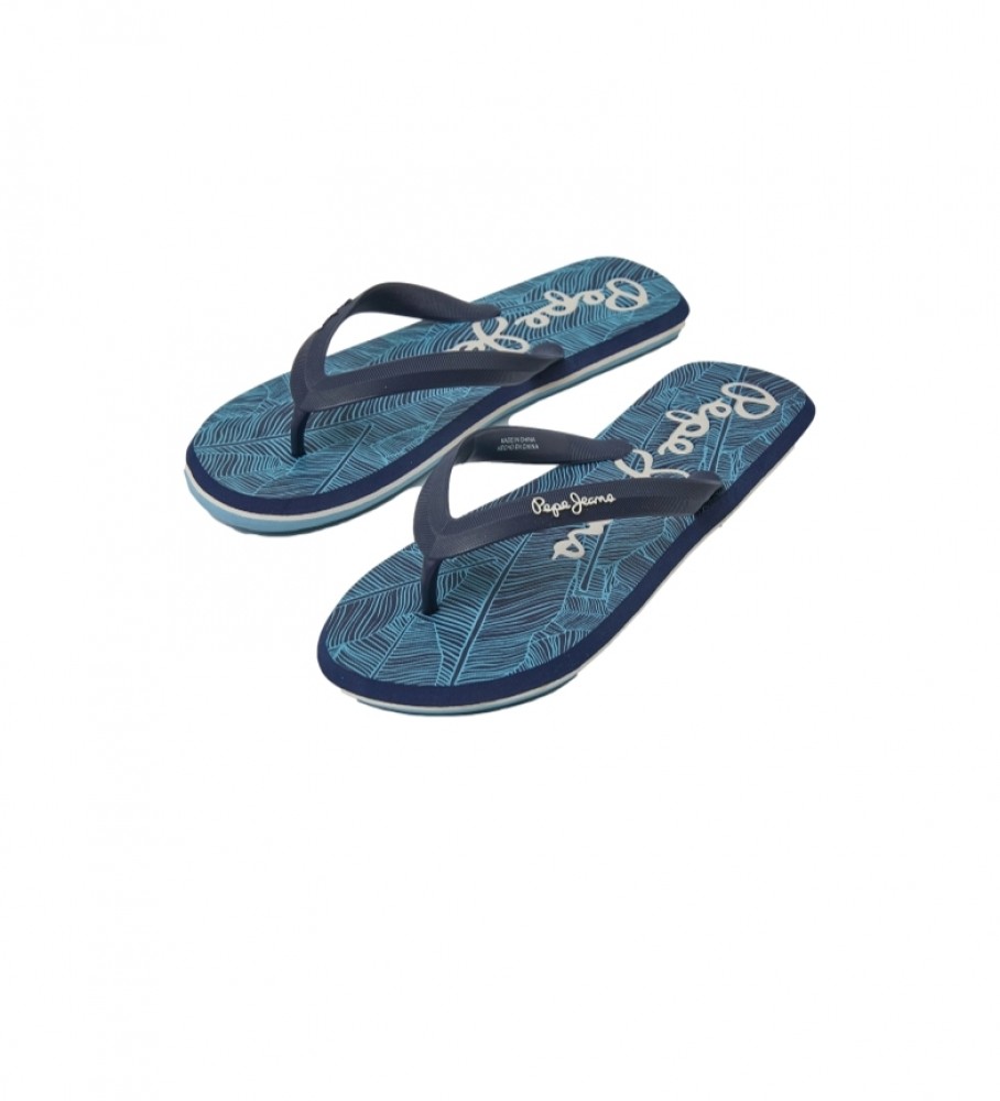 Chinelo Pepe Jeans Baleia Floresta Tropical Azul Marinho