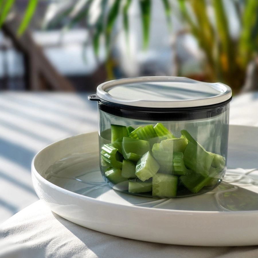 Villeroy & Boch Glas-Lunchbox To Go & To Stay 13 x 9,5 cm grau