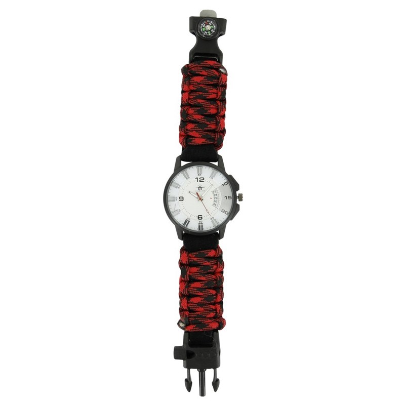 Montre Homme M. JOHN bracelet Cuir Rouge