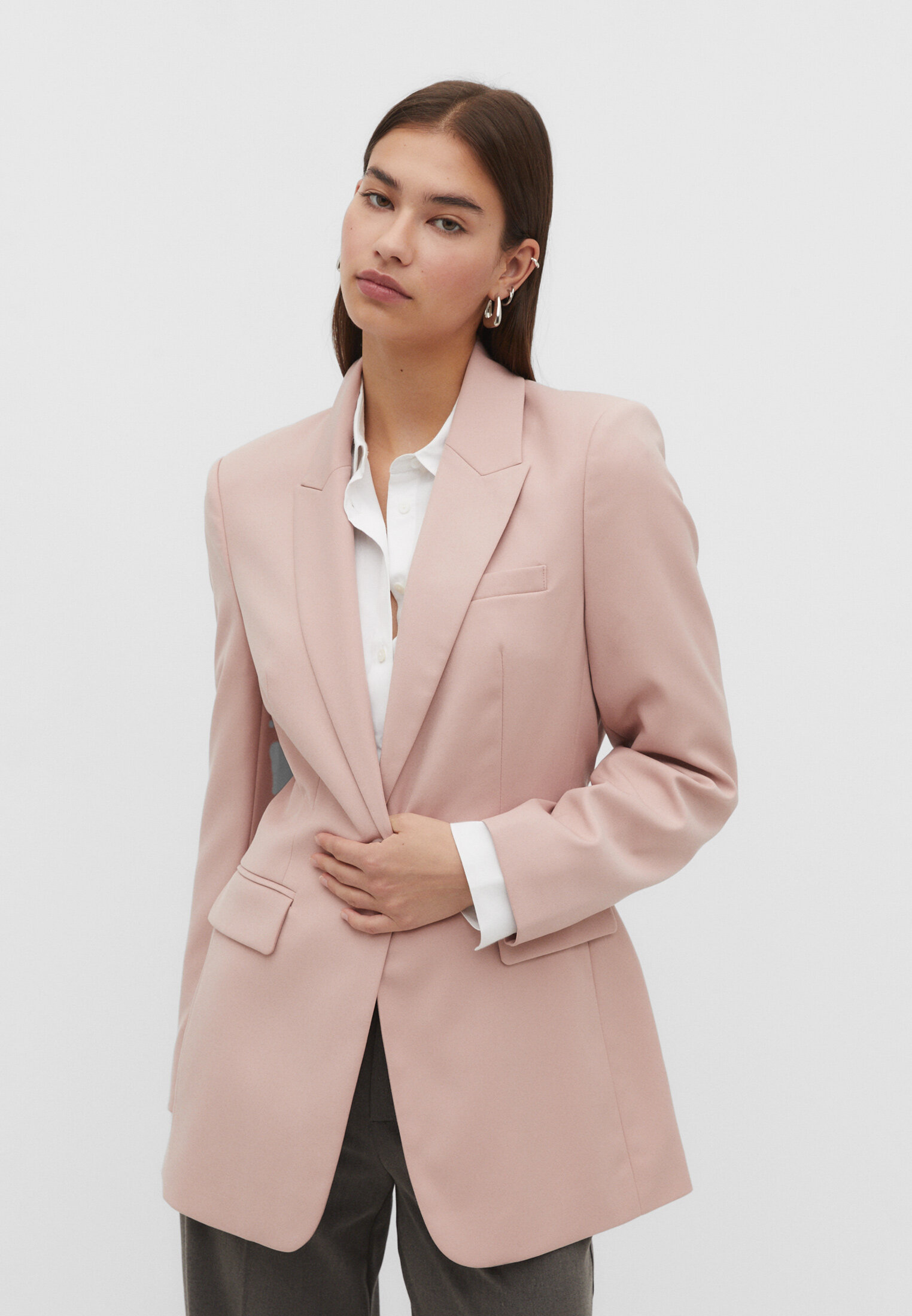 Blazer comprido com cinto
