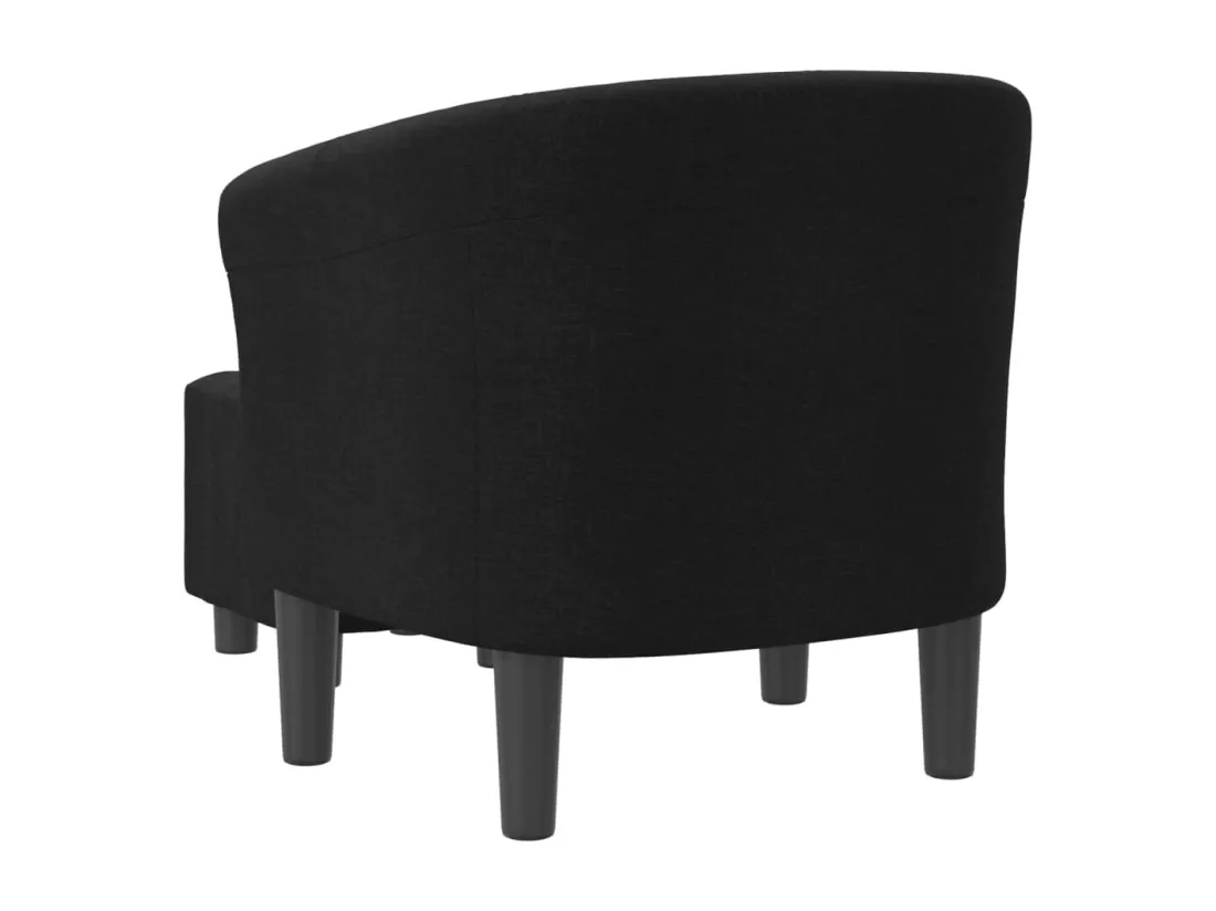 Chaise cabriolet avec repose-pied noir tissu