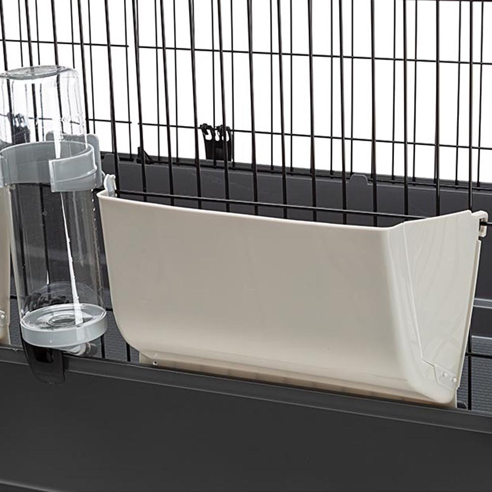 Ferplast cage pour rongeurs rabbit 140 pour lapins, cochons d'inde, cochons d'inde, en métal, accessoires inclus : mangeoires,