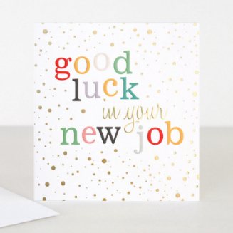 Good Luck in Your New Job Card
