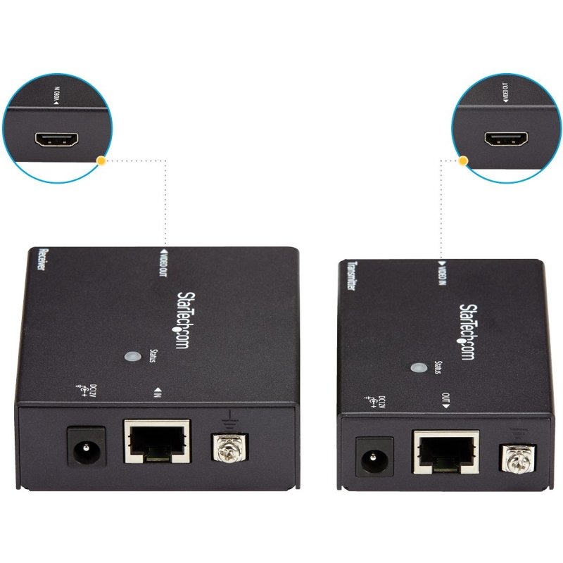StarTech.com Extendeur HDMI sur Cat5e / 6 - Extender HDMI par RJ45 avec POC (Power over Cable)