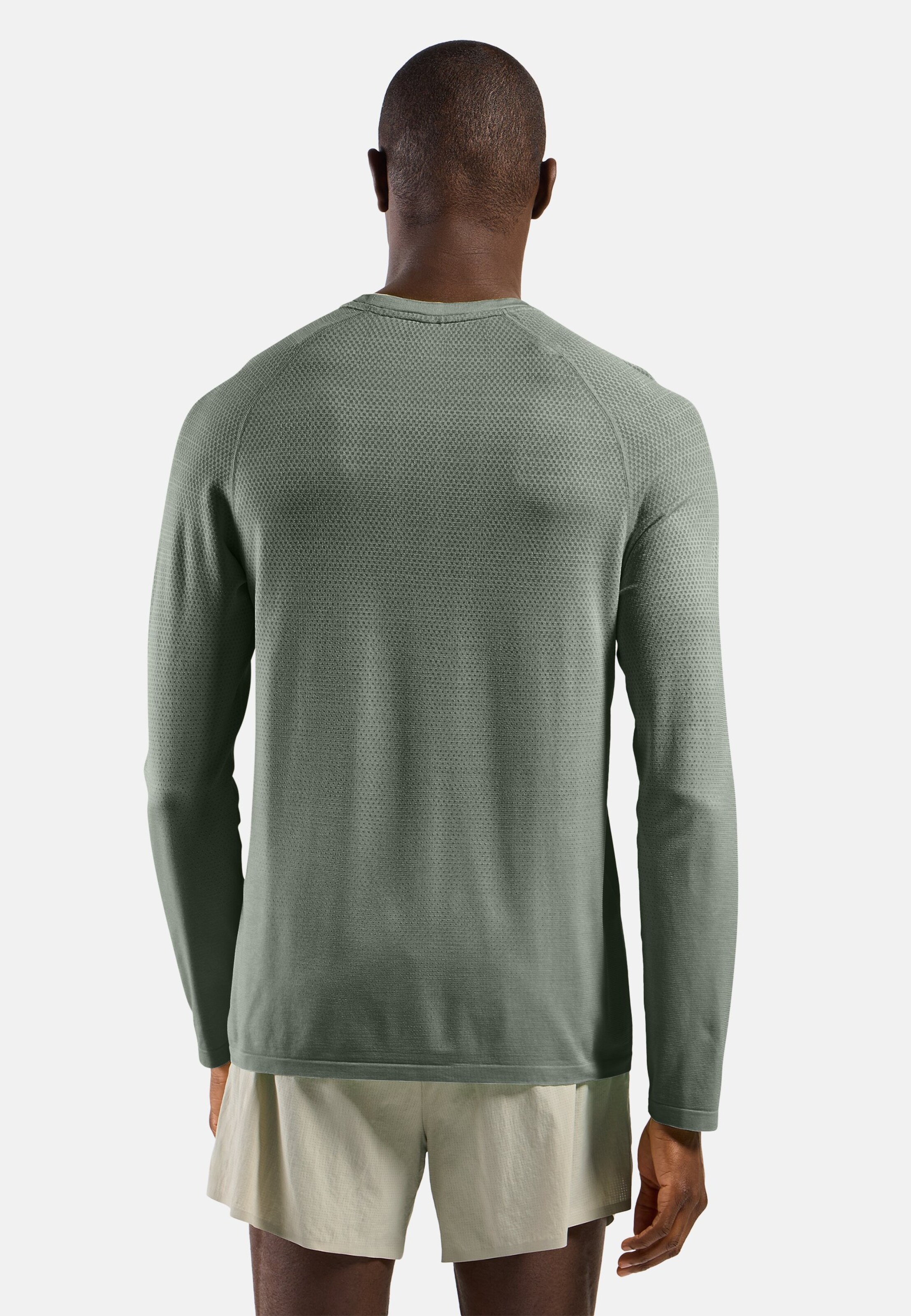 Essentials Seamless Langarm-Laufshirt in shadow melange