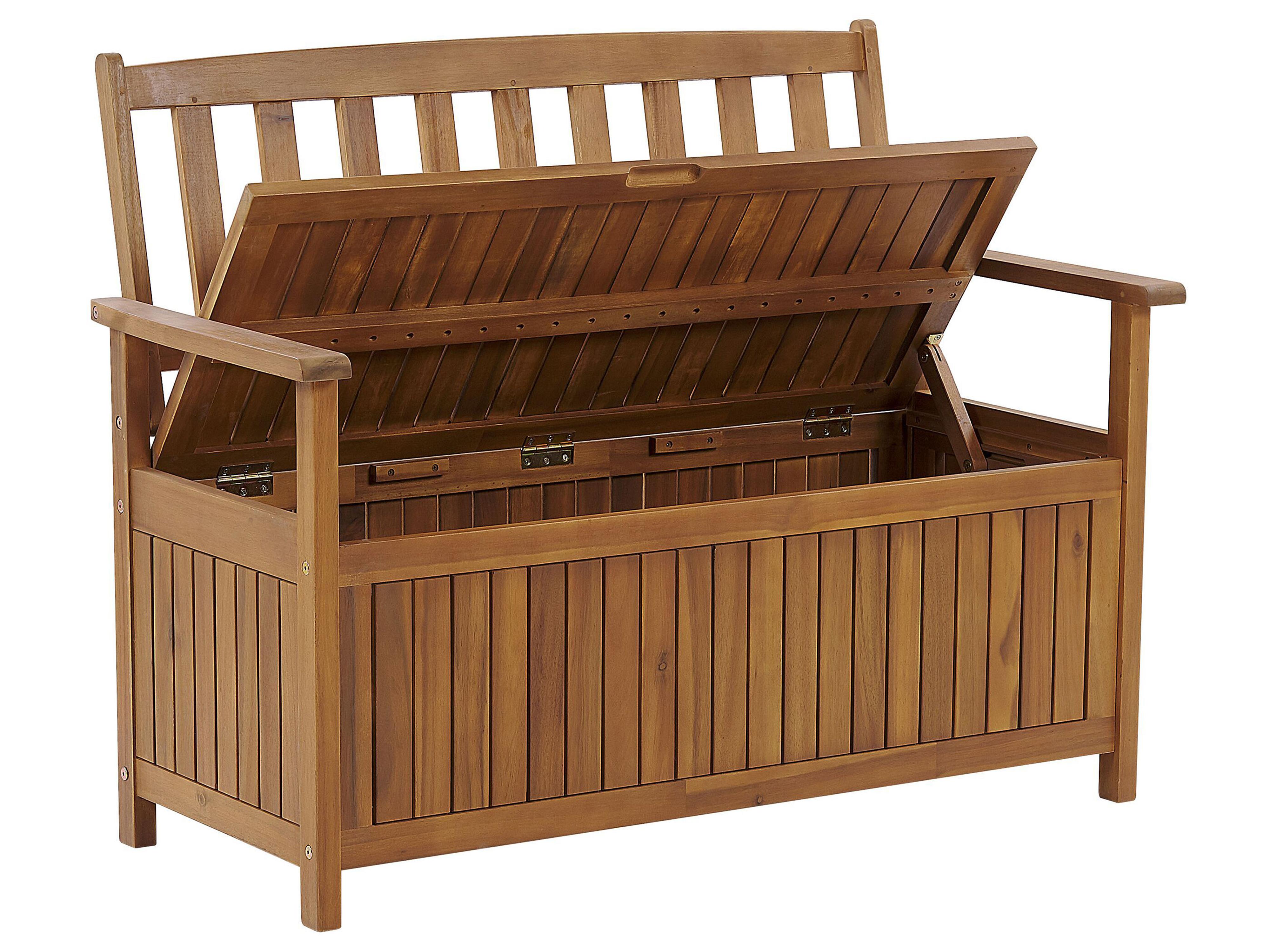 Tuinbank SOVANA 120 cm met opbergruimte Acaciahout Bruin