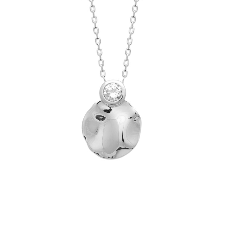 Collier martelé plaqué or ou argent ALICE - Bijoux Privés Discovery