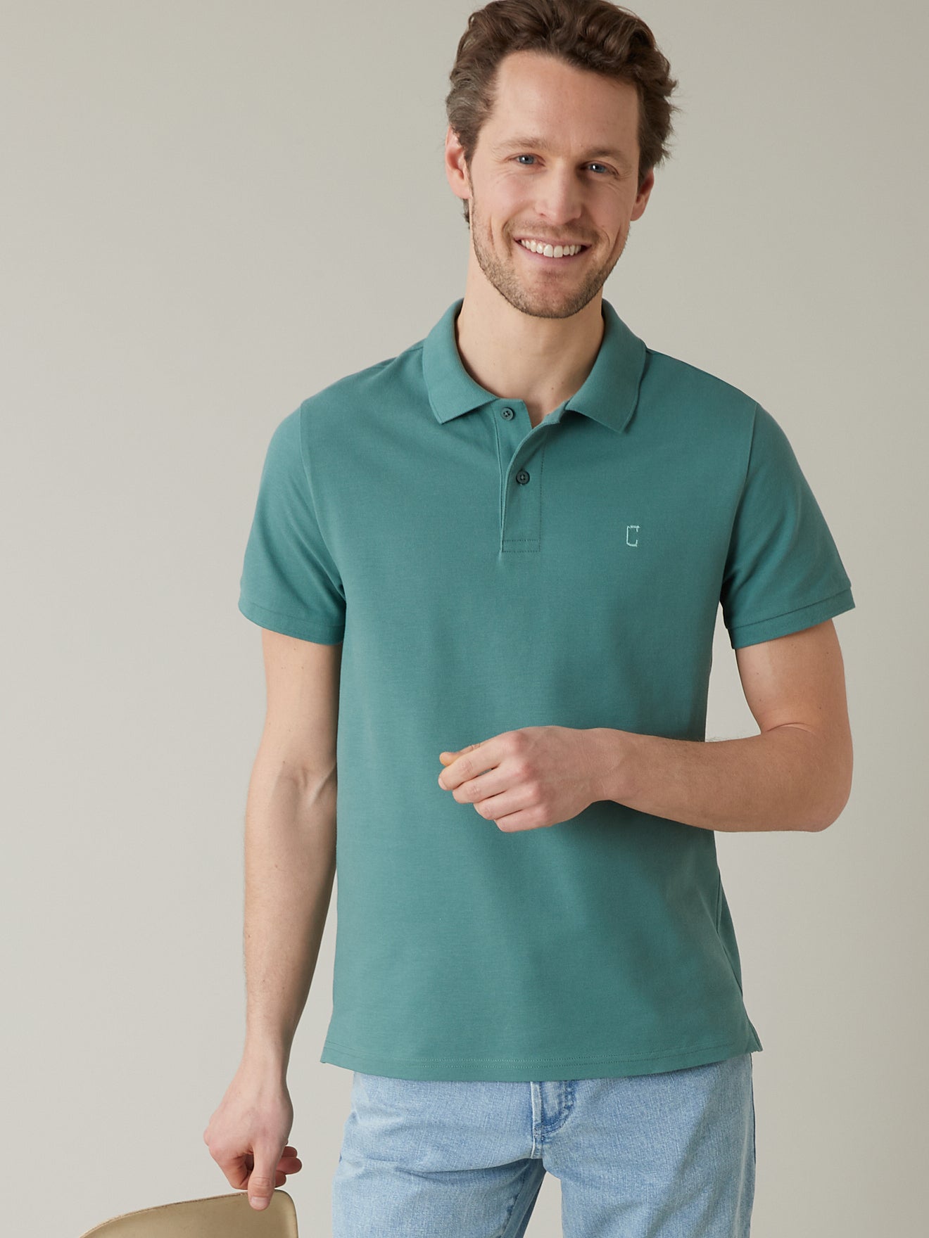 Polo maille piquée homme - coton bio