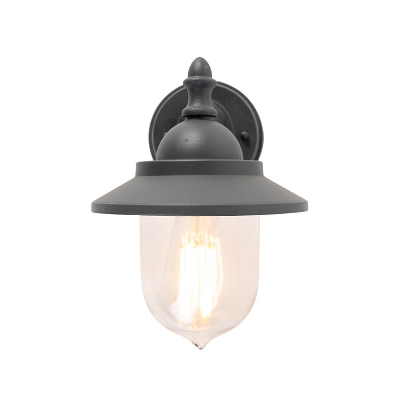 Romantische buitenwandlamp donker grijs - Oxford