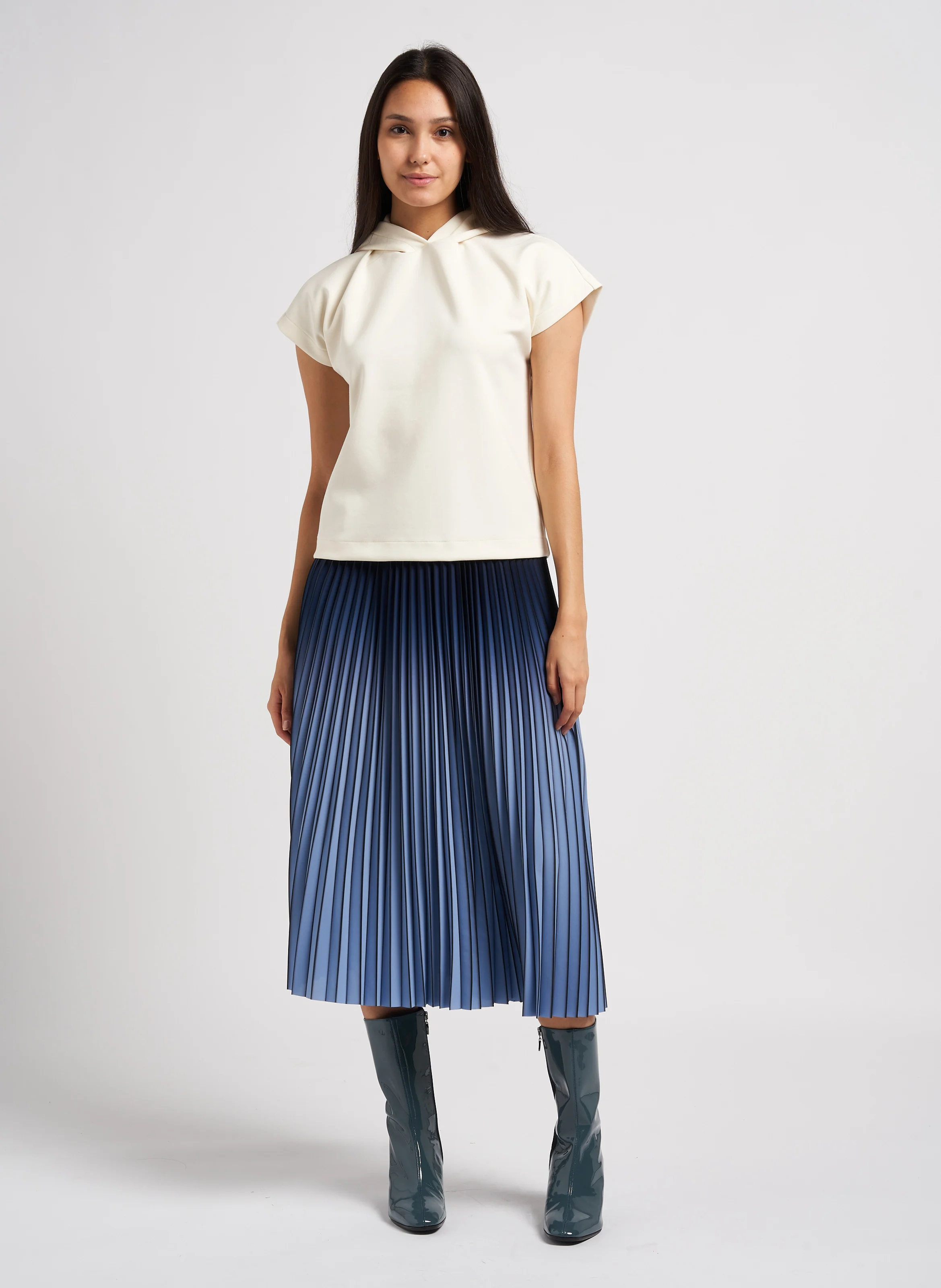 MANON - Bottines en cuir verni | Bleu