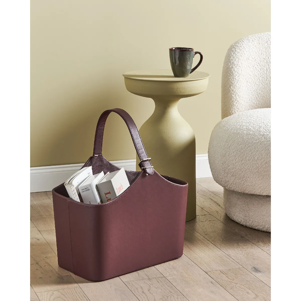 Panier en cuir PU marron ELAM - BELIANI