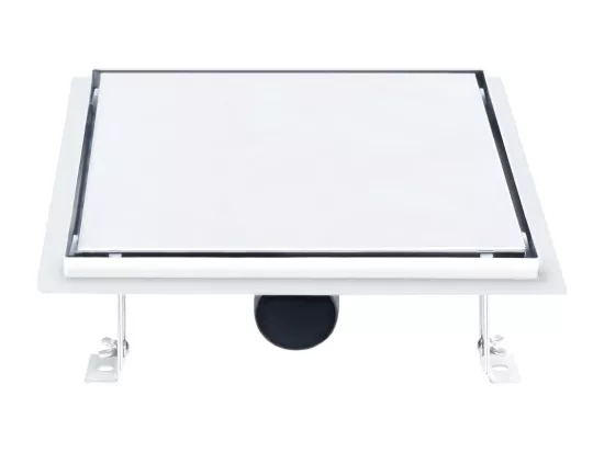 Prolenta Premium - Drain de douche avec couvercle 2 en 1 28x28 cm Acier inoxydable
