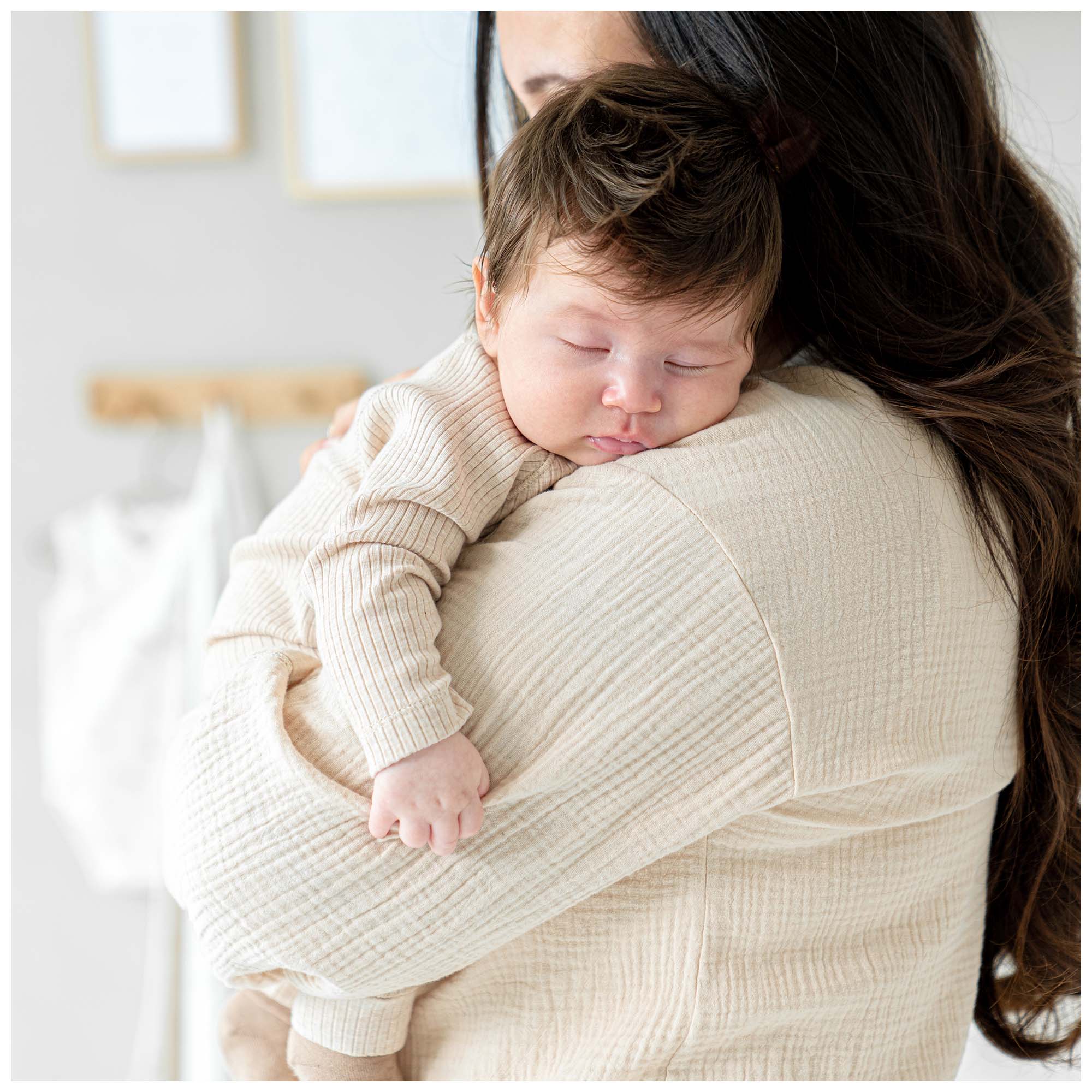 Prénatal newborn boxpakje rib lange mouwen effen beige