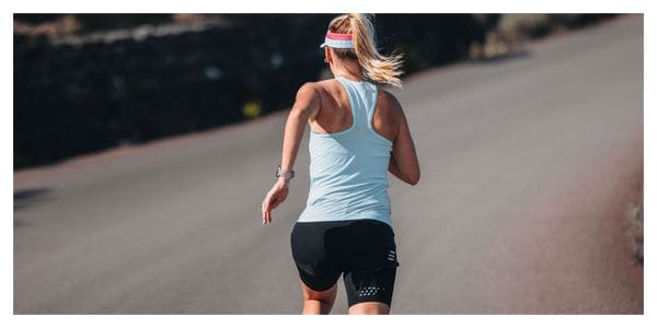 Débardeur Femme Compressport Performance Singlet W Aqua Bleu