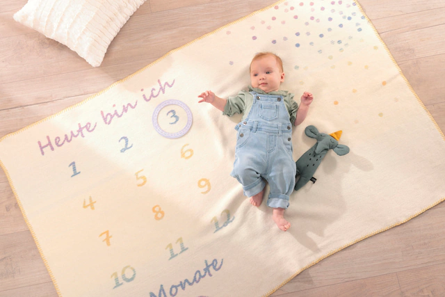 Biederlack Babydecke »Babydecke Milestone« Babydecke Milestone, die perfekte Fotodecke