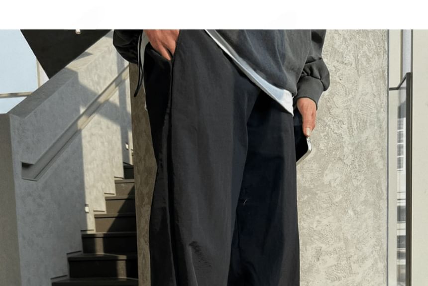 SeoulPop - Effen rechte broek met elastische taille