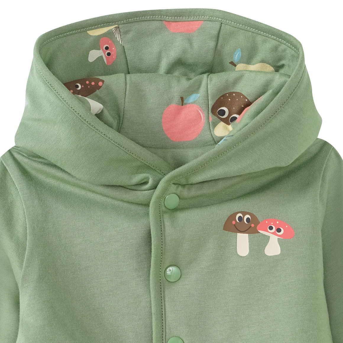 Topomini Baby Wendejacke aus Bio-Baumwolle grün