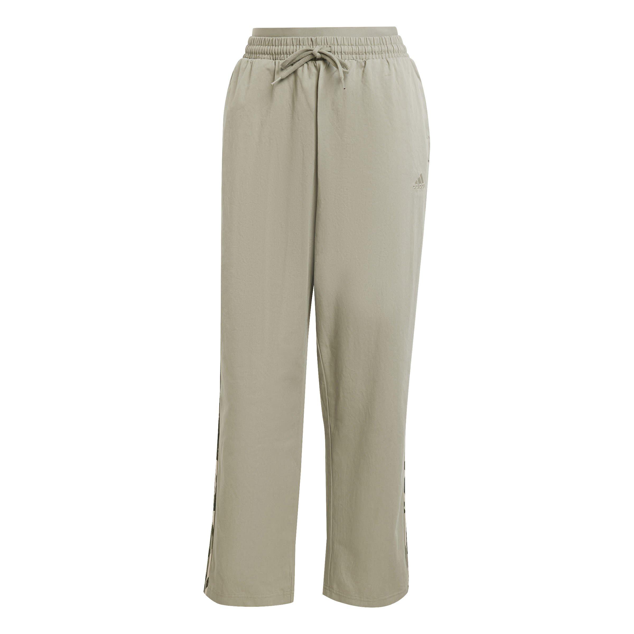 adidas Essentials Camo Print 3 Stripes Twill Trousers Womens