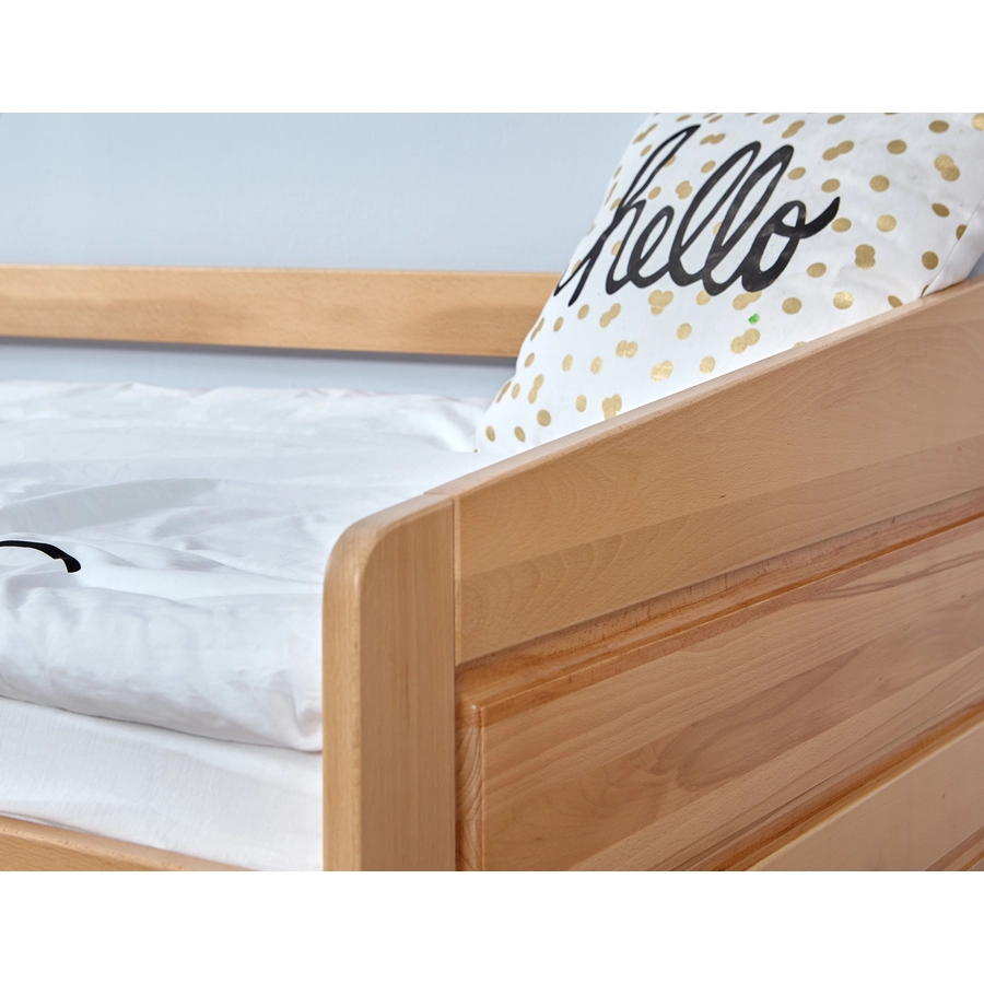 TiCAA Sofabett Micki Buche natur mit 2 Schubladen