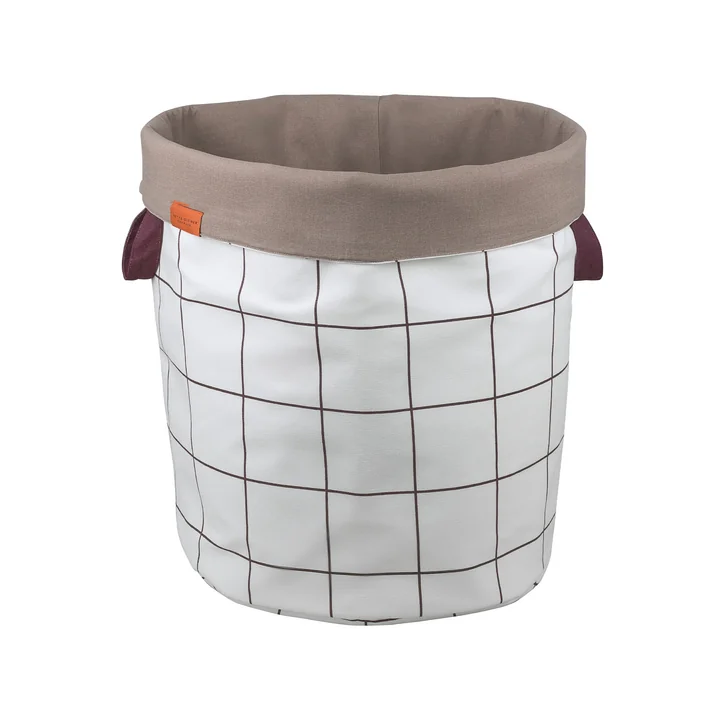 Mette Ditmer - Mesh Wäschekorb, H 50 cm, brown / off-white