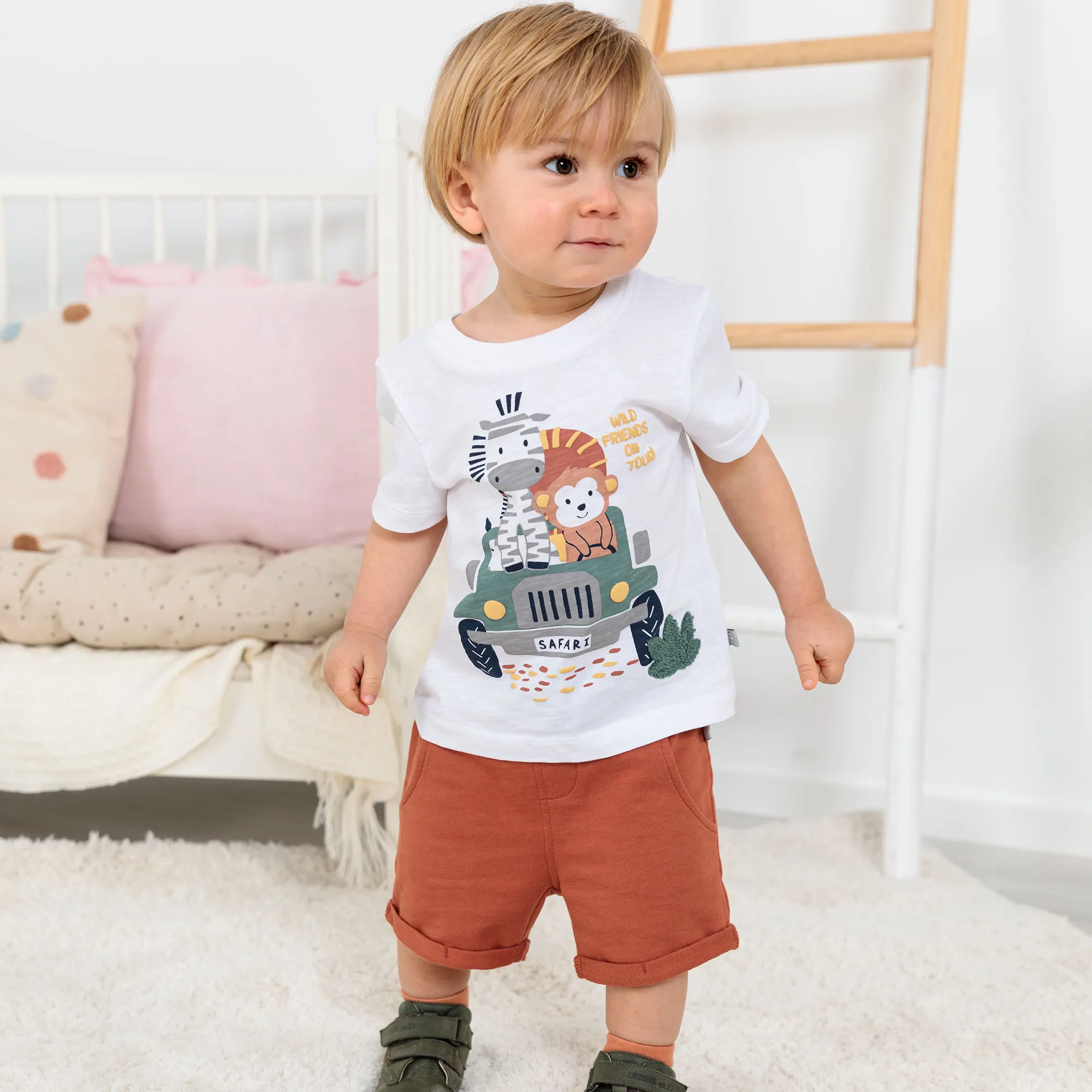 Baby-Jungen-Set mit Tierfreunden, 2-teilig