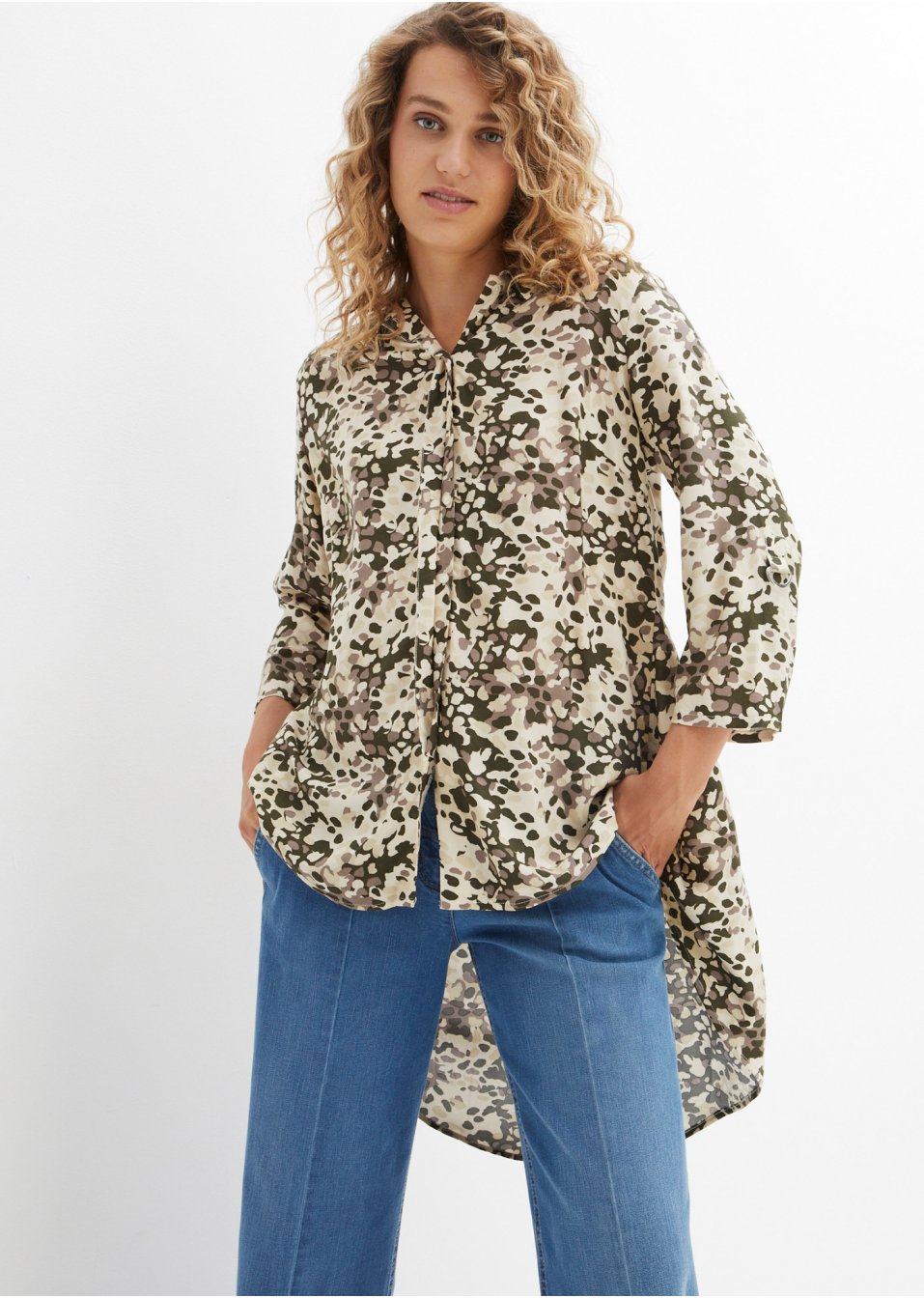 Chemisier court-long en viscose