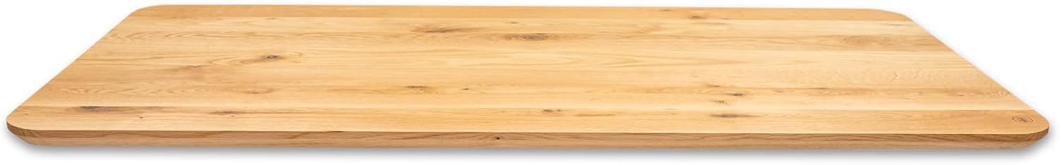 Tischplatte Schreibtischplatte Wildeiche Massivholz Schweizer Kante (160 x 60 cm)