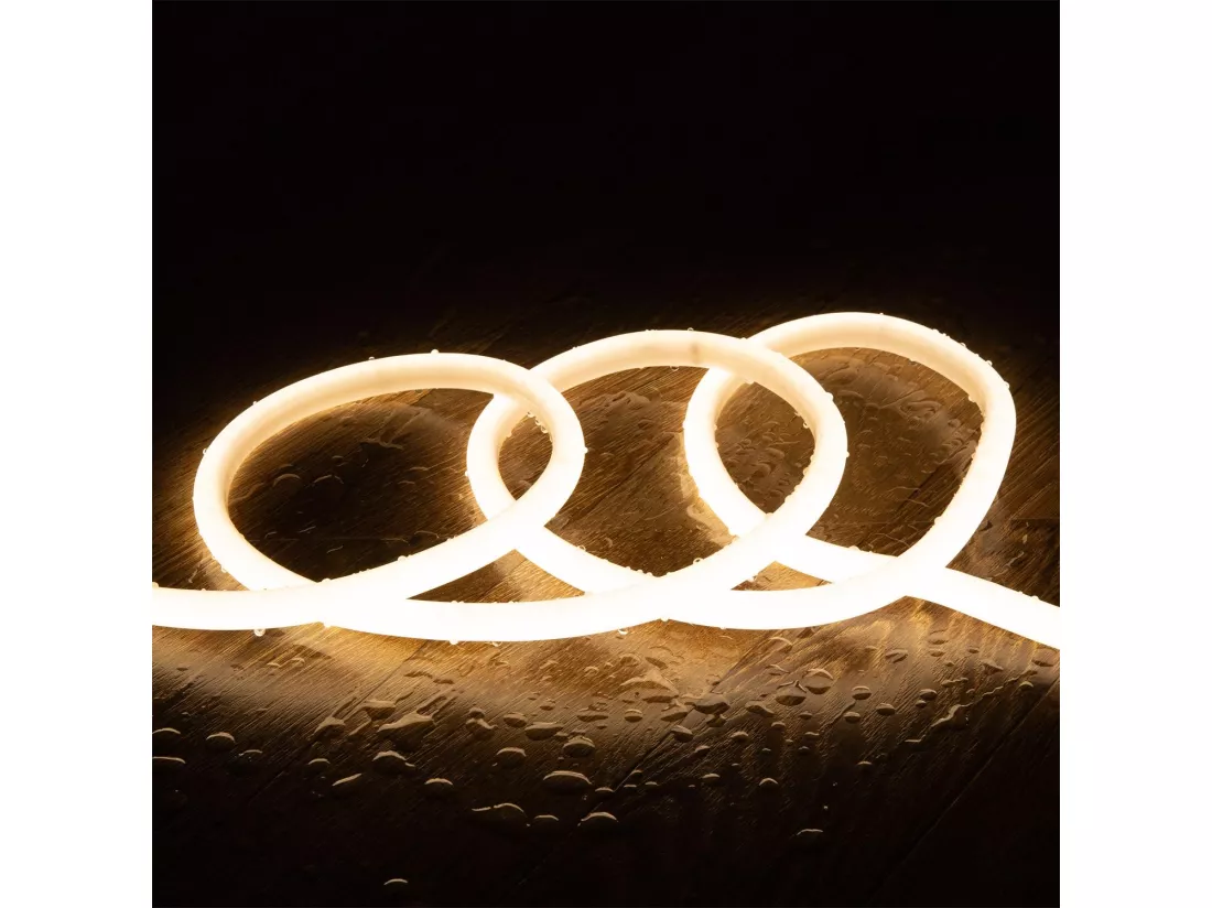 Ruban Néon LED Dimmable 220V Circulaire SFLEX17 IP65 sur Mesure Coupe tous les 100 cm Blanc neutre 10 m