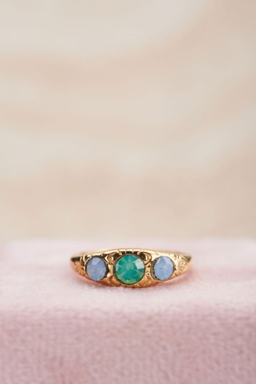Triple ocean blue ring
