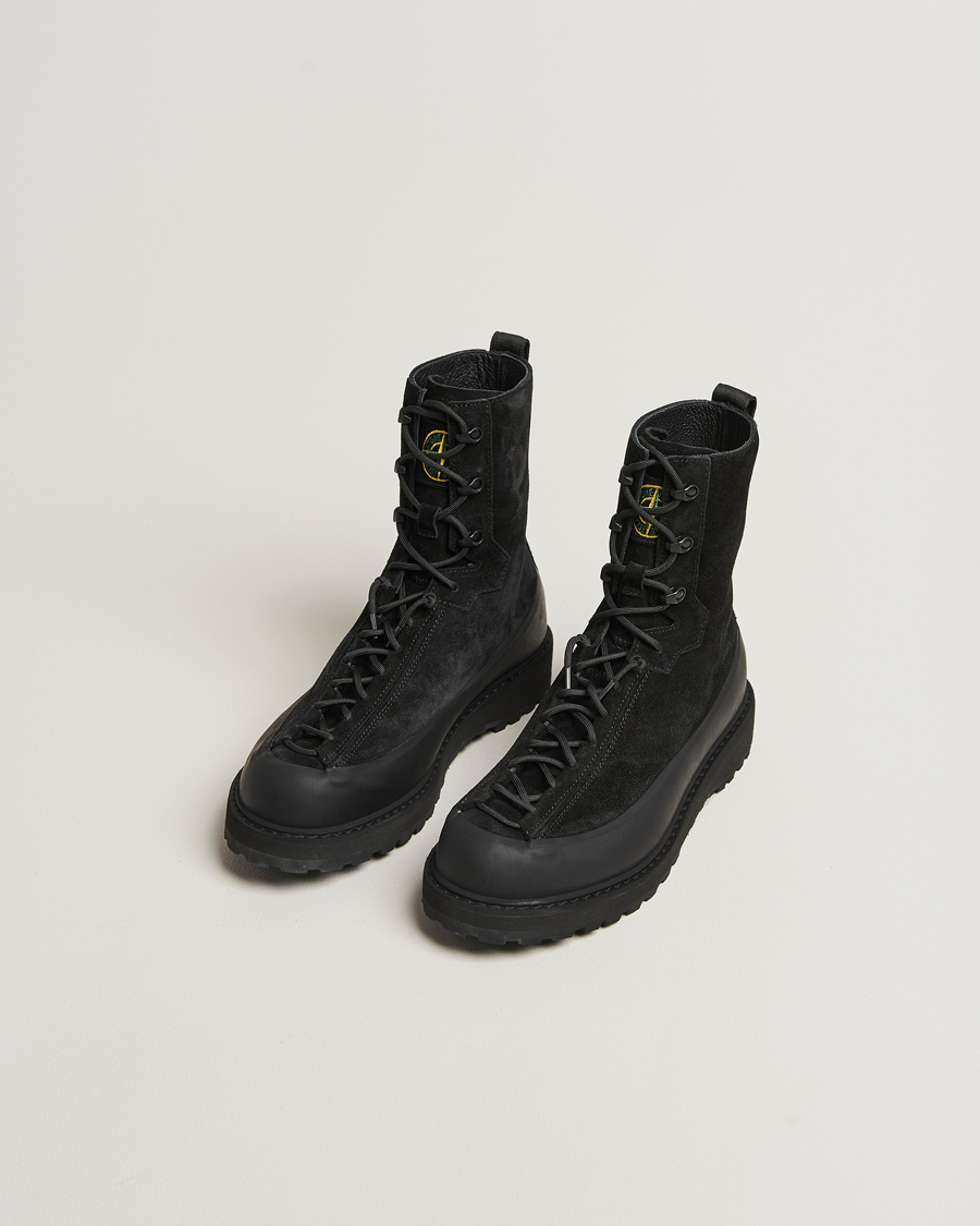 Stone Island Suede Hiking Boots Black