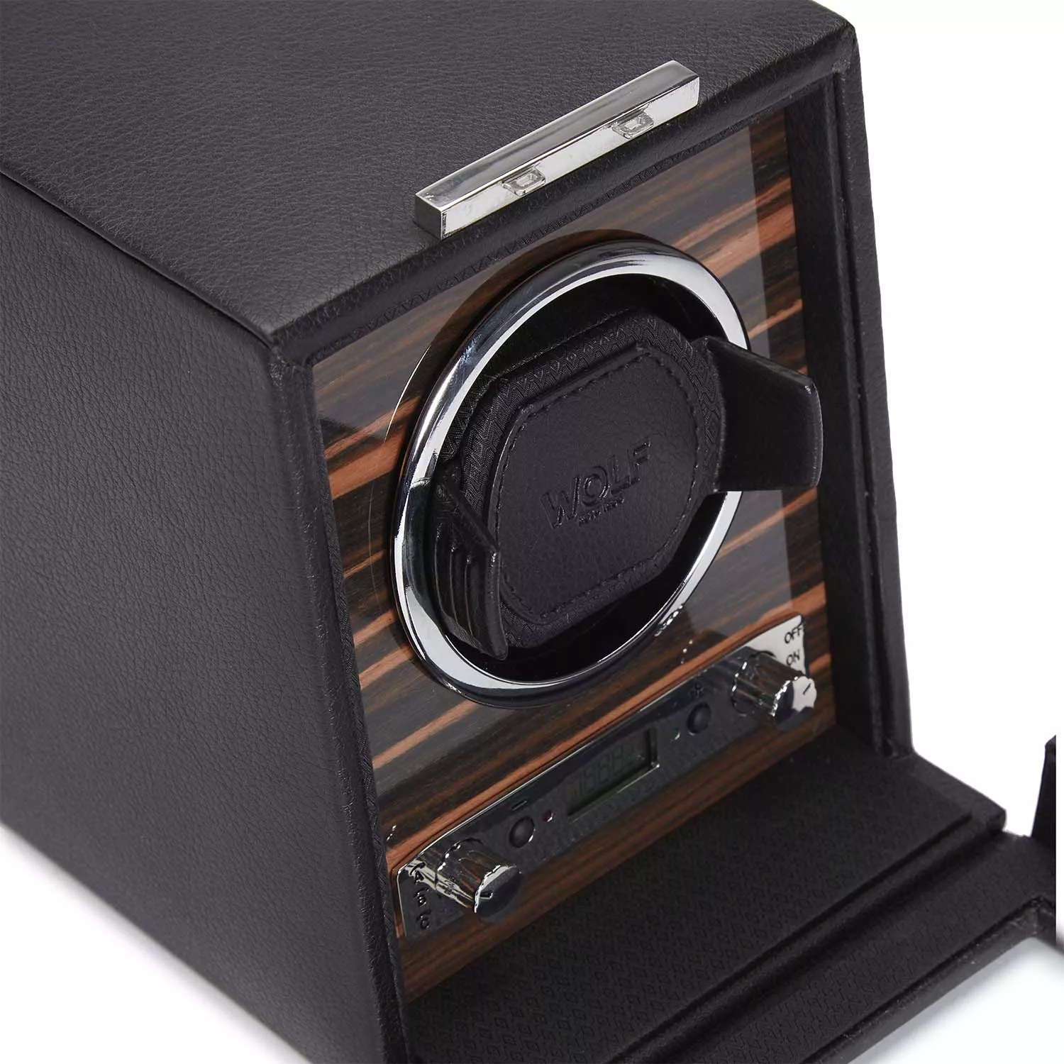 Wolf Roadster Watch Winder 1 ur Sort Imiteret Læder 457056