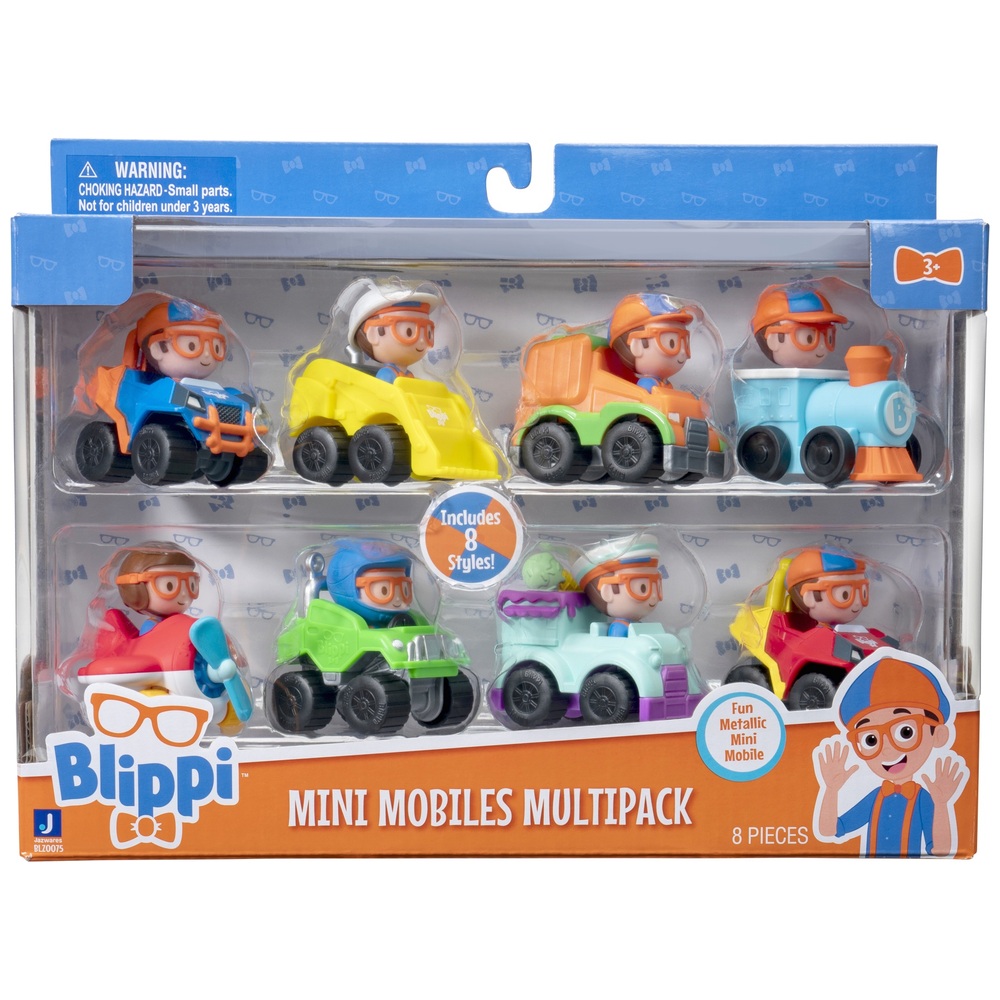 Blippi 5cm Mini-Mobiles 8er-Pack