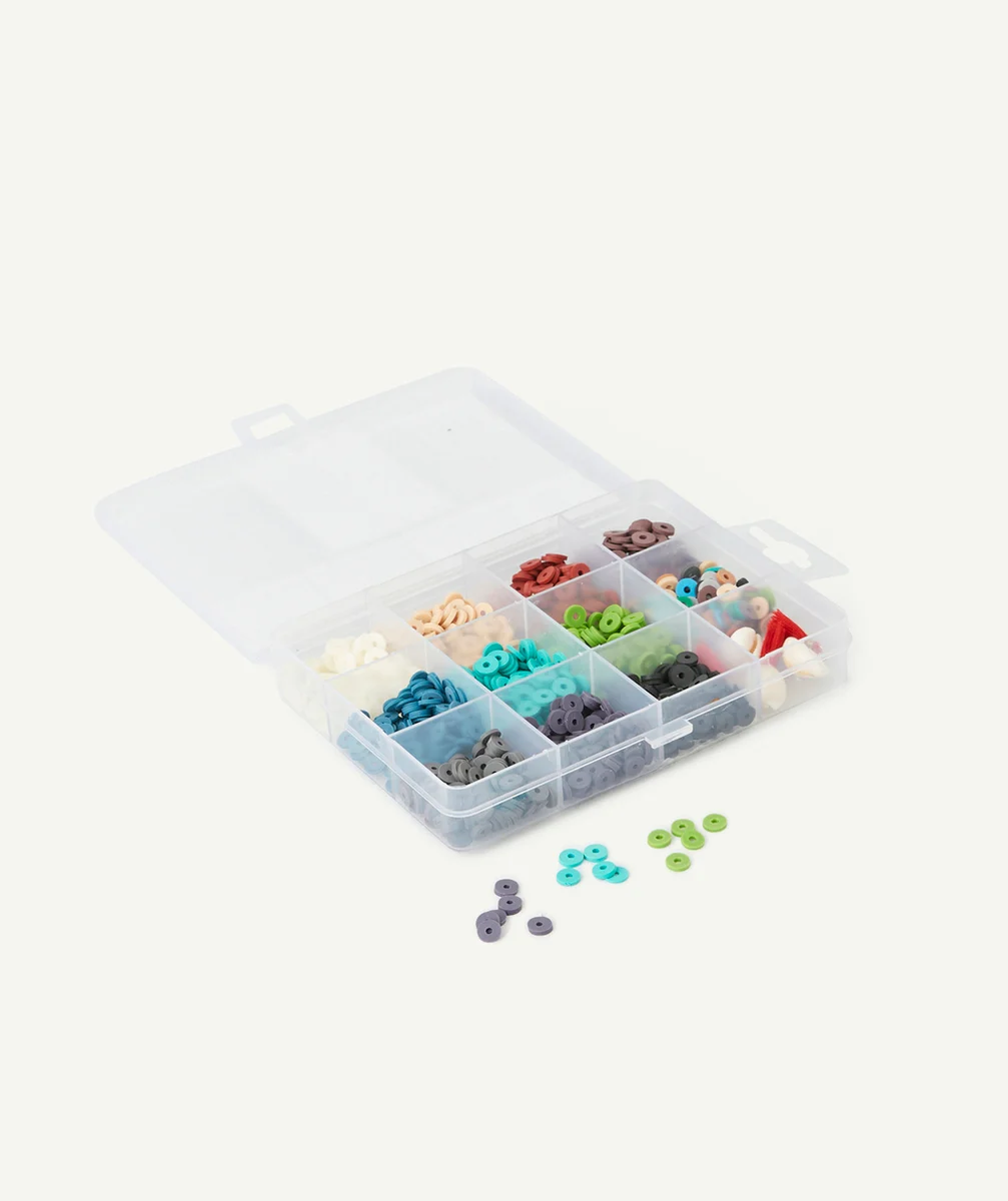 LA PETITE EPICERIEBOÎTE DE PERLES HEISHI 11 COULEURS NATURELLES AVEC ACCESSOIRES