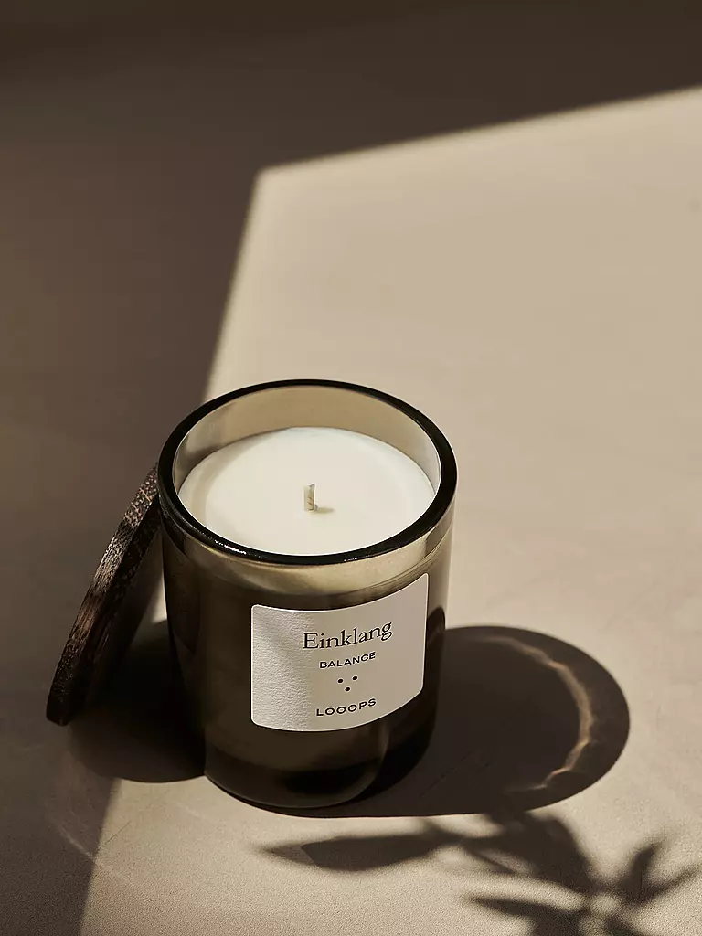 LOOOPS Duftkerze 75g EINKLANG dunkelgrün