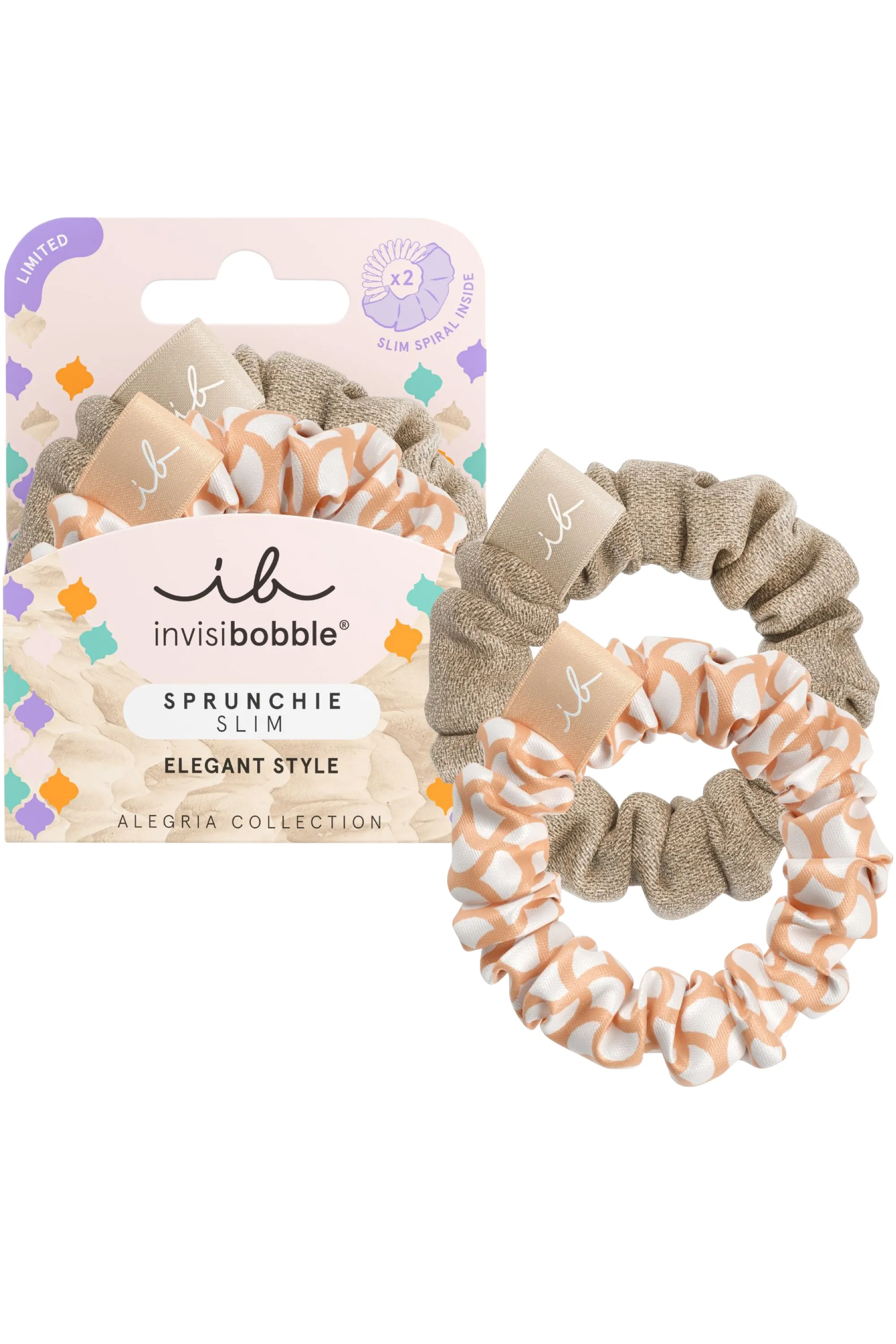 Invisibobble Lot de 2 chouchous Sprunchie Slim Alegria