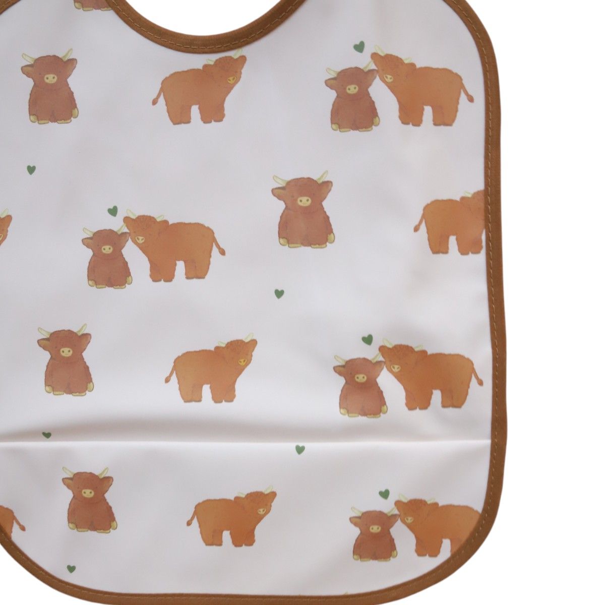 Bavoir imperméable vaches - Bébé Highland Petit toi