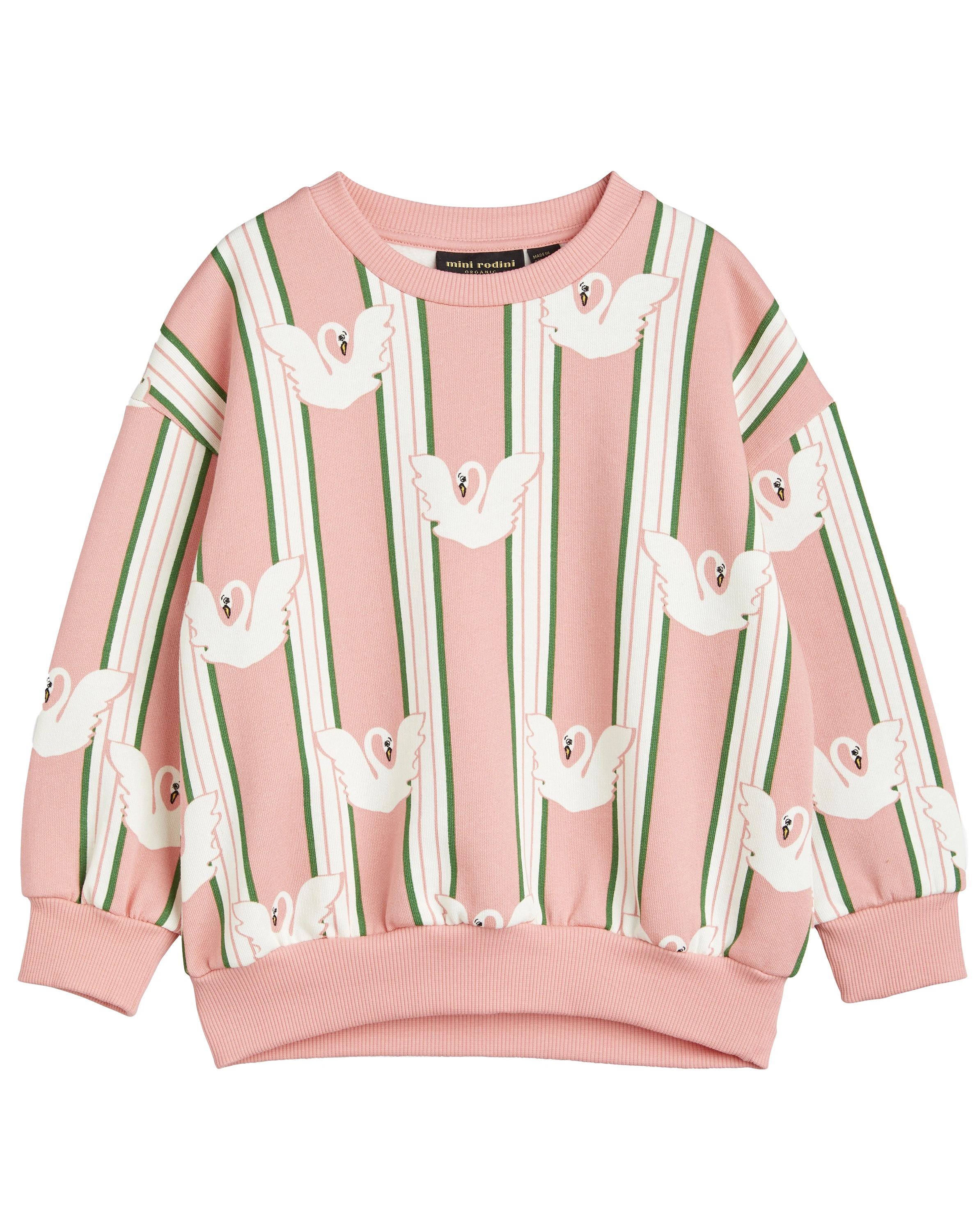 Sweatshirt SWAN STRIPE in rosa