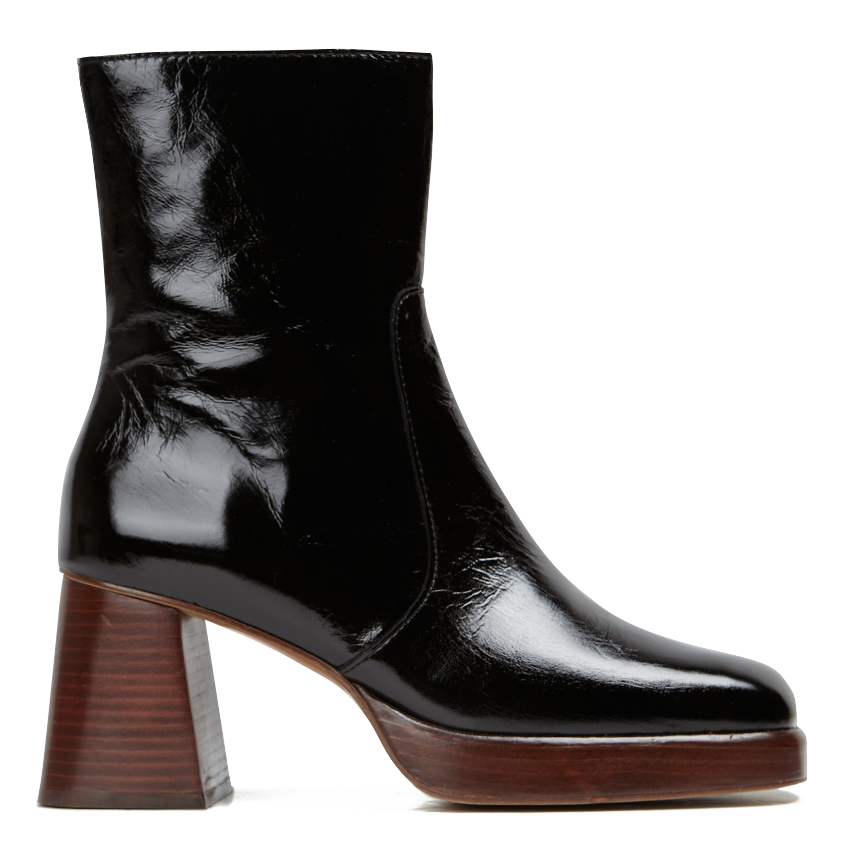 BRIGAND - Bottines talons hauts en cuir| Noir
