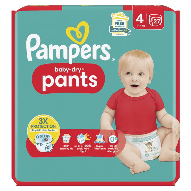 Pampers Baby Dry Pants Luierbroekjes Maat 4 9-15 KG 27 stuks