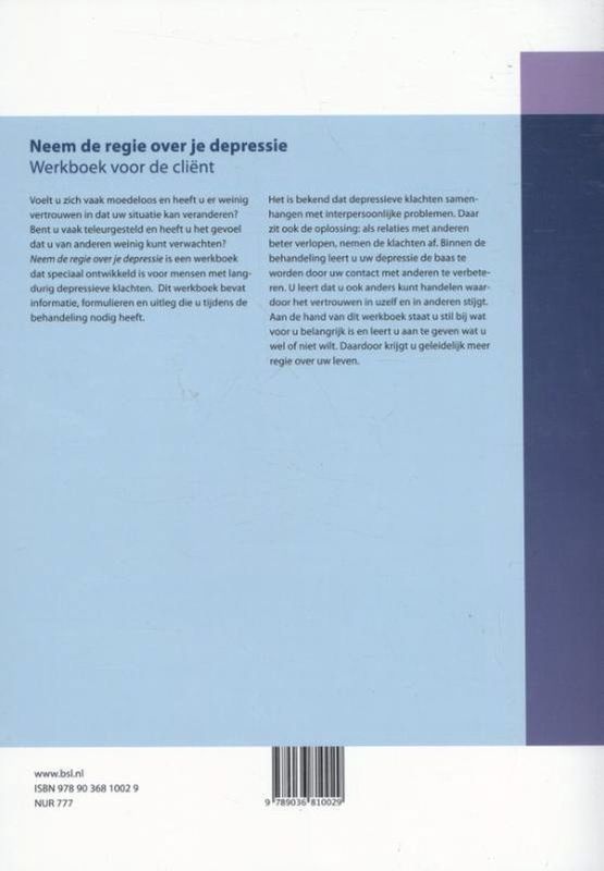 Neem de Regie Over Je Depressie - Werkboek - Informatie en Formulieren