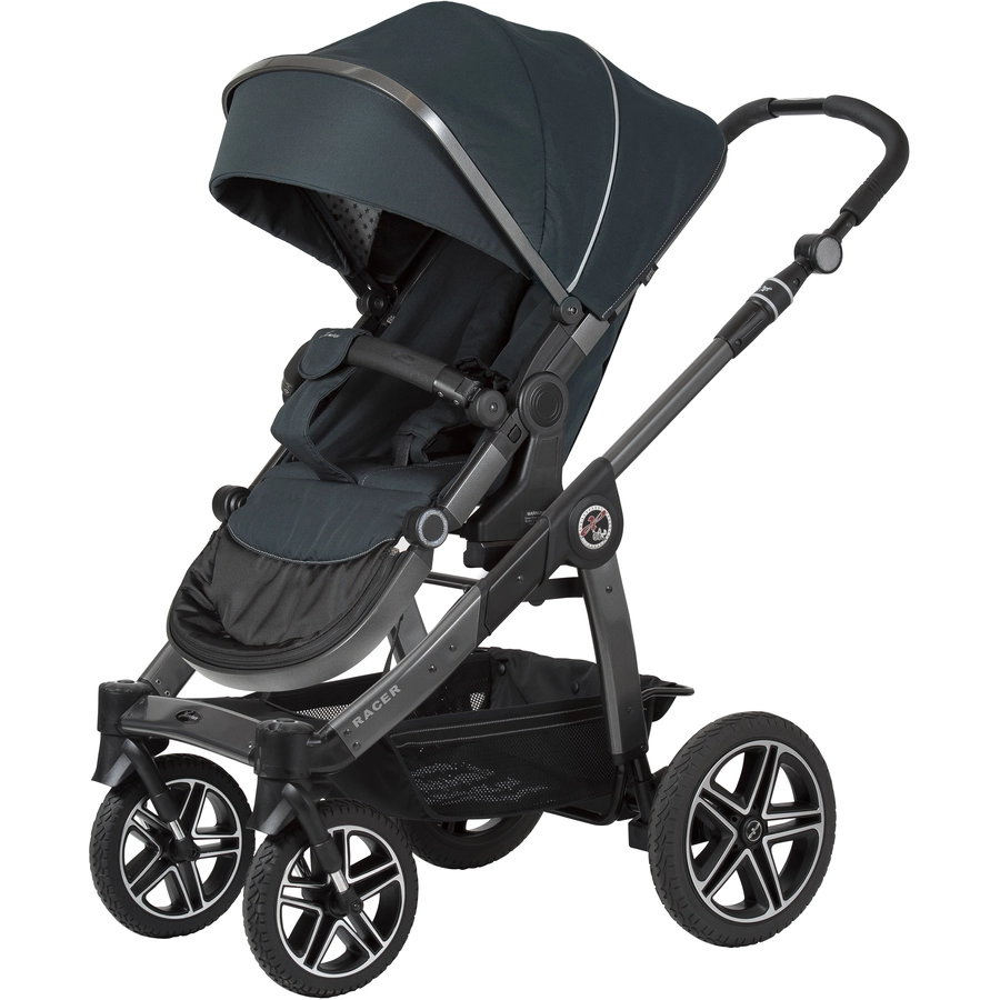 Hartan Kinderwagen Racer GTX mit Handbremse Casual Collection racing stars (912) Gestellfarbe platin
