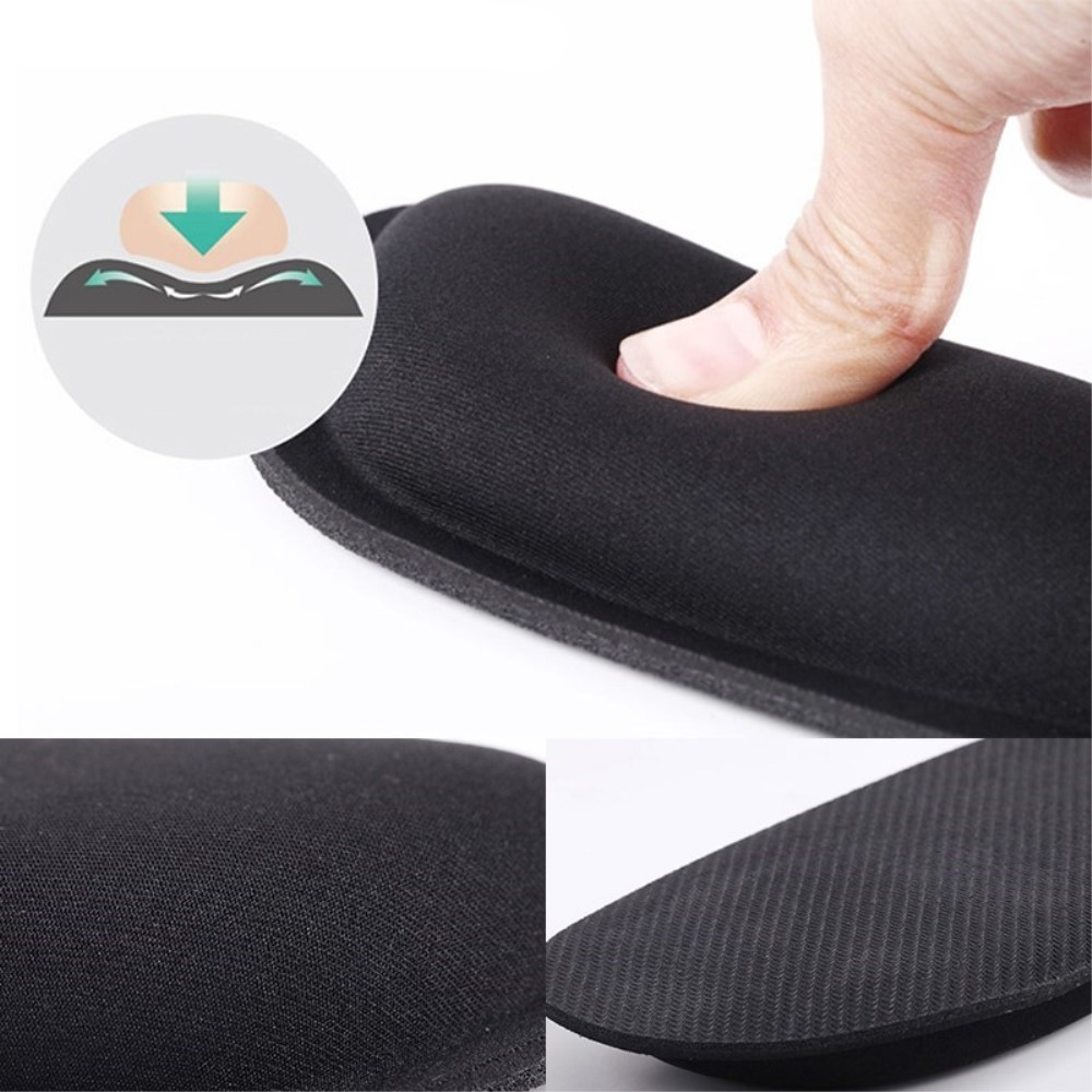 (2-tlg. Set) Ergonomische Mausmatte und Tastatur Handballenauflage für Arbeiten am Computer - Schwarz
